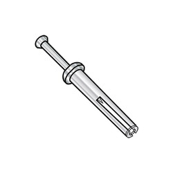 Sim Supply Anchor Bolts,1/4x1 HAMMER DRIVE,PK100 1416ADH188