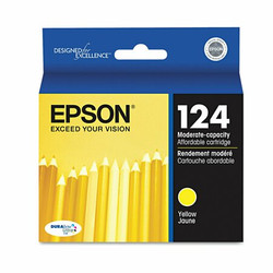 Epson T124420S,124,DURABrite Ultra Ink,Yellow T124420-S