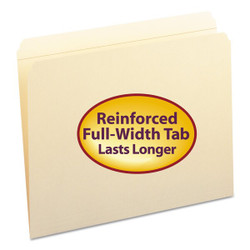 Smead File Folders,Straight,Ltr,Manila,PK100 10310