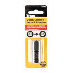 Titan Adapter,3/8" Sq Dr To 1/4" Hex Dr 12034