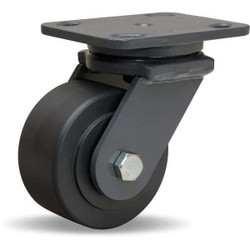 Hamilton Standard Plate Caster,Swivel,7200 lb.  S-WH-4NYB-4SL-FB