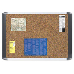 Mastervision Tech Cork Board,24x36,Silver/Black MVI030501