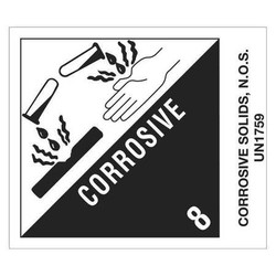 Tape Logic Label,Corrosive Solids N.O.S.,4x4 3/4" DL524P4