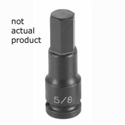 Grey Pneumatic Socket,11mm,1/2"D,Impact,Hex 2911M