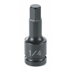 Grey Pneumatic Hex Socket,1/4"D,3mm 9903M