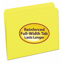 Smead Pressboard Folder,Straight,Yellow,PK100 12910