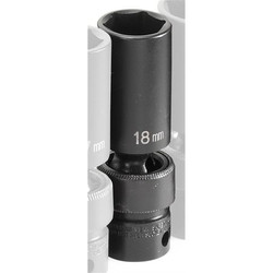 Grey Pneumatic Socket,3/8"Dx18mm,D Univ 1018UMD