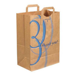 Partners Brand Flat Handle Grocery Bag,12x7x17",PK300 BGFH102UP