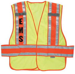 Glowear by Ergodyne Safety Vest,Orange,Inc Cmnd,XL/2XL 21386-EMS