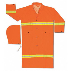 Mcr Safety Rain Coat Hood,Hi-Vis Orange,3XL 201CRX3