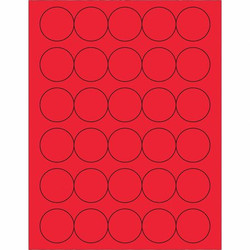 Tape Logic Circle Laser Label,Red,1-1/2",PK3000 LL192RD