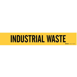 Brady Pipe Markr,Industrial Waste,4in H,24in W 7162-1HV