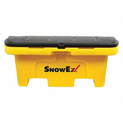 Snowex Salt Box,Yellow,Solid,HDPE 2FGV6