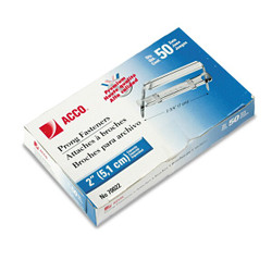 Acco Paper File Fasteners,2Pc,2"Cap,PK50 ACC70022