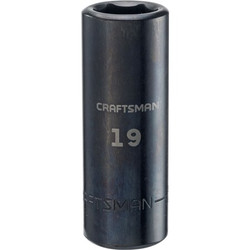 Craftsman Sockets, 1/2" Drive 19mm Metric Deep Imp CMMT16080