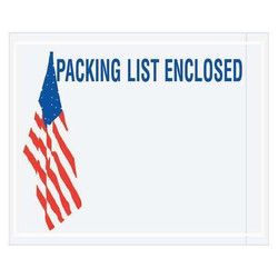 Tape Logic Envelopes,USA Flag,4 1/2x5 1/2",PK1000 PLUSA12