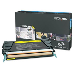 Lexmark Toner Cartridge,6000 Page-Yield,Yellow C734A2YG
