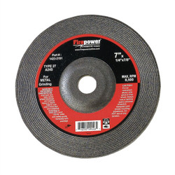 Firepower Grinding Wheel,T-27,7" x 1/4",1423-2191 FPW1423-2191