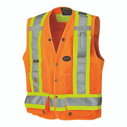Pioneer Woven 150D Surveyor Vest,Orange,4XL V1010151U-4XL
