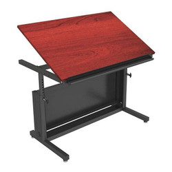 Versa Products Slanted Art Table,30" D, Cherry Top  VT2014830-01-02