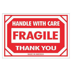 Tape Logic Label,Fragile HWC,2x3" DL1053