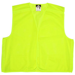 Mcr Safety Safety Vest,Hi-Viz Lime,3XL VMLBAX3