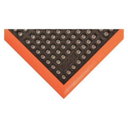 Condor Drainage Mat,Black wOrngBrdr,2ft4"x3ft4" 34L283