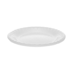 Pactiv Disposable Foam Plate,6 in,White,PK1000 0TK100060000