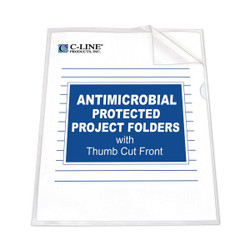 C-Line Products Project Folders,Antimicrobial,Clear,PK25 62137
