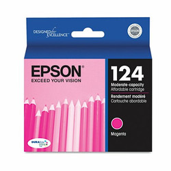 Epson T124320S,124,DURABrite Ultra Ink,Magenta T124320-S