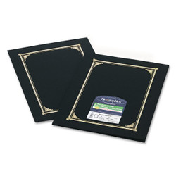 Geographics Cert/Document Cover,12.5"x9.75",Blk,PK6 45331