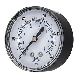 Pic Gauges Pressure Gauge,Nominal 2-1/2" Dial SEP-102D-254E-BSPT