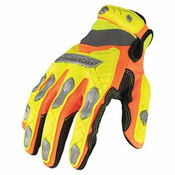 Mechanics Gloves,Full Finger,ANSI,3XL,PR