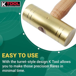 K-Tool International Brass Hammer,Hickory Series,32 oz. KTI-71733