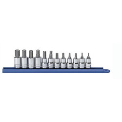 Kd Tools Hex Bit Sockt Set,Mtrc,3/8"Drive,12 pcs 80580