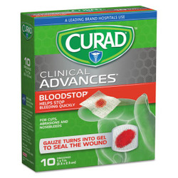 Curad Gauze Pad,Bloodstop,Sterile,1 X 1",PK10 MIICUR0055
