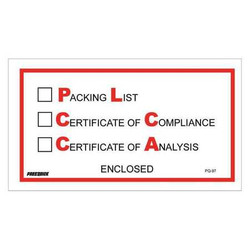 Tape Logic Envelope,Packing List,5 1/2x10",PK1000 PL97