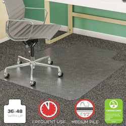 Deflecto Chairmat,Beveled,36x48",Clear CM14113