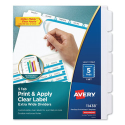 Avery Dennison Index,IndexMarkerXtrwd5Tb,Wht,PK5 11438