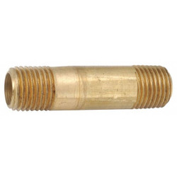 Manufacturer Varies Nipple, Brass, 1/4 in Pipe Size, MNPT 706113-0448