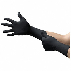 Ansell Disposable Gloves,Nitrile,XL,Black,PK100 93862