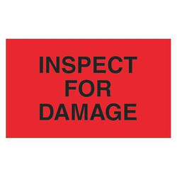 Tape Logic Label,Inspect for Damage,3x5" DL3641