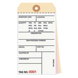 Partners Brand Inventory Tag,6 1/4x3 1/8",PK500 G16141