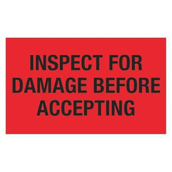 Tape Logic Label,Inspect Damage Before,3x5" DL1219