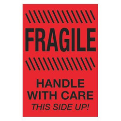Tape Logic Label,Fragile HWC This Side Up,4x6" DL1187