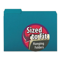 Smead Folders,Interior Folder,Teal,PK100 10291