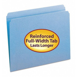 Smead Pressboard Folder,Super Tab,Blue,PK100 12010