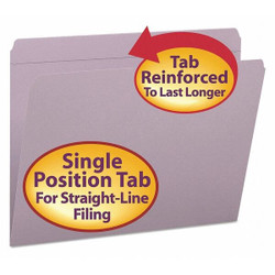 Smead Pressboard Folder,Lavender,PK100 12410