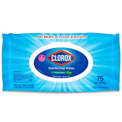 Clorox Disinfecting Wipes,White,Fresh,75 ct,PK6 31430