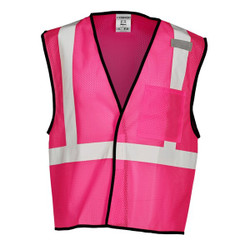 Kishigo Hi-Viz Vest,Multi-Pocket,Pink,4XL-5XL  B126-4X-5X